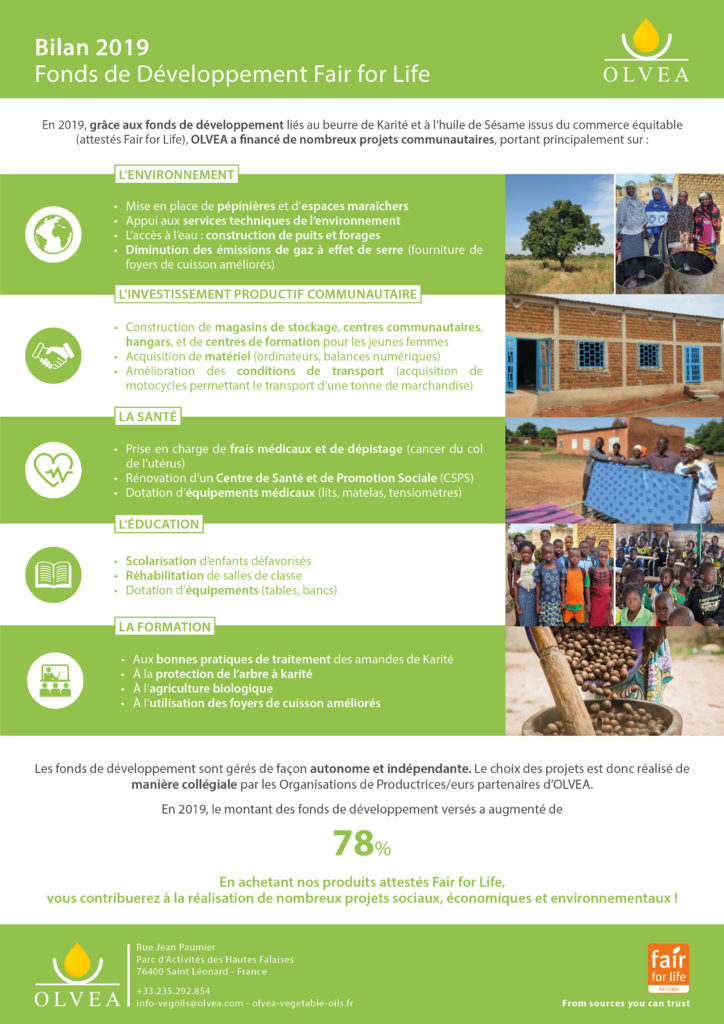 Prospects - Bilan 2019 - Fonds de Développement Fair for Life olvea filière karité équitable fair for life fair trade fonds de développement