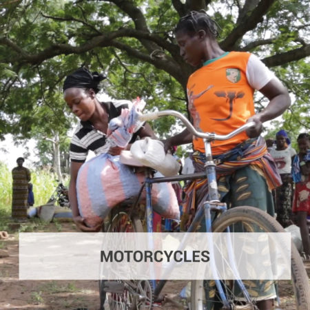 OLVEAct With Us - Fair trade Development Fund - Fair for Life - Donation of motorcycles to shea producers